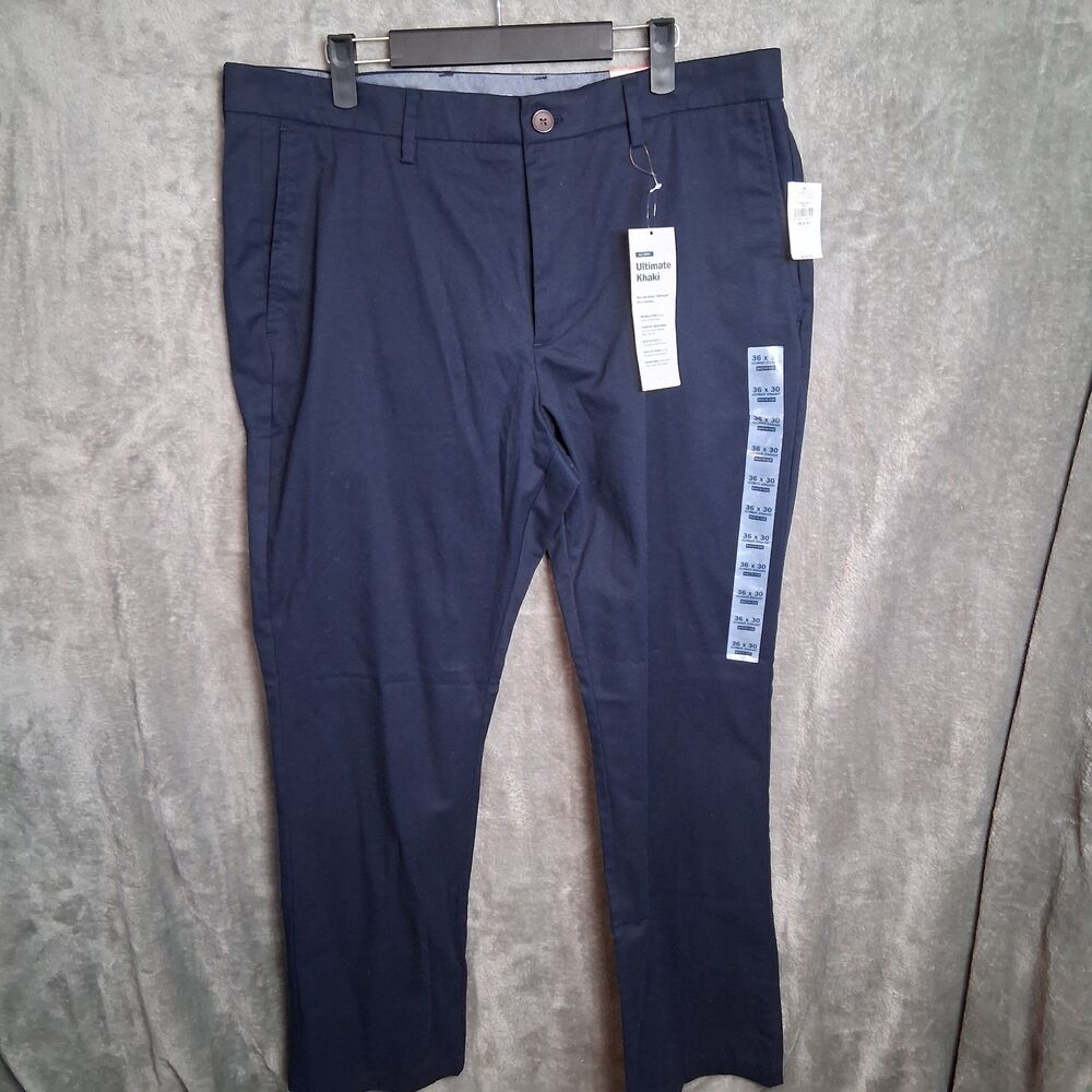 NWT Old Navy Ultimate Khaki Wrinkle Free Comfort Waist Flex Never Fade‎ Sz 36x30